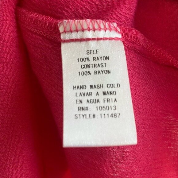 Andree By Unit Pink & White Color Block Lightweight Flowy Blouse Size L - Picture 4 of 4